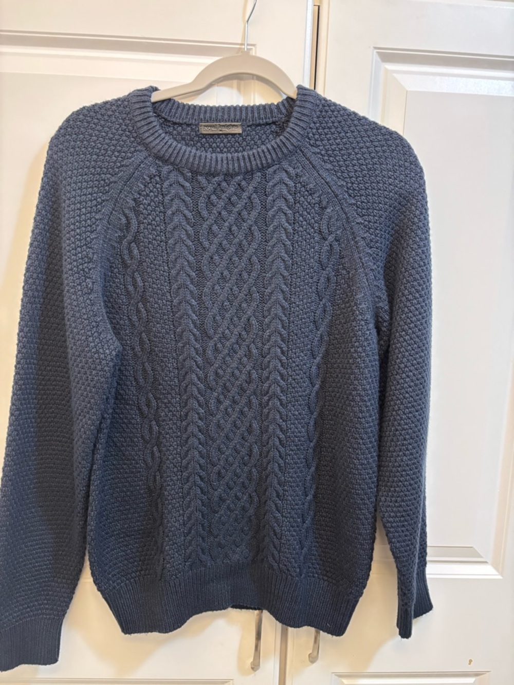 Royal Knights Cable Knit Crewneck Sweater - Navy Blue
